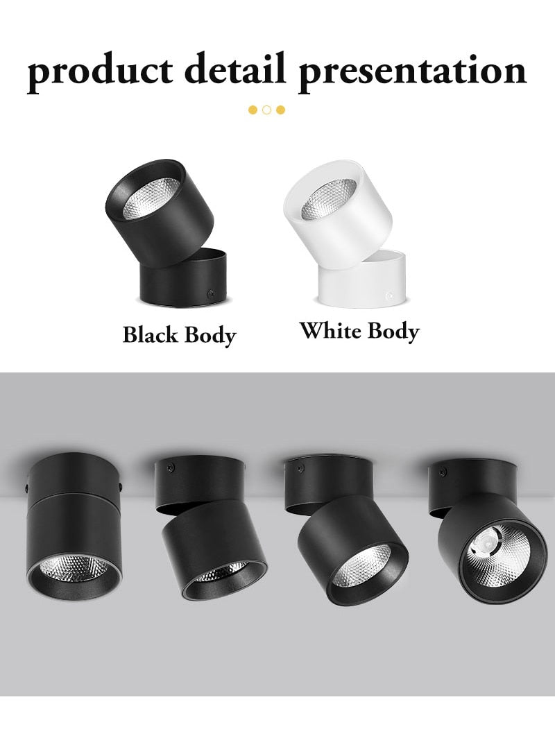 Surface Mounted Led Downlights Led Spot Light Lamp 220V 110V 5/10/15/25W Downlight Ceiling Spot Led Lighting Fixture for Home