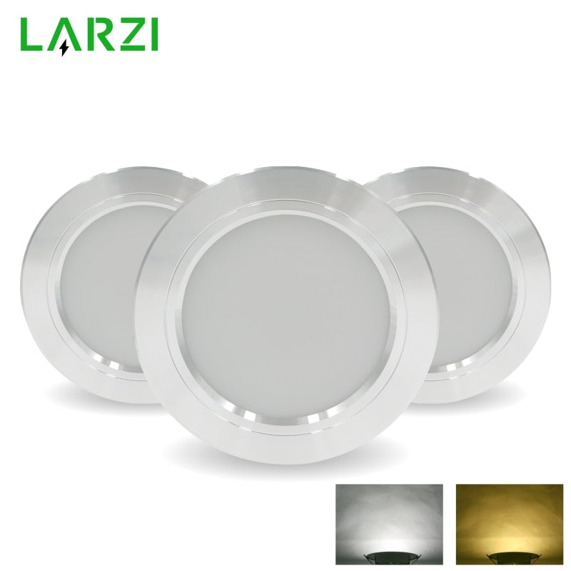 LED Downlight Silver Ultra Thin Aluminum  5W 9W 12W 15W 18W Down Light 220V 230V 240V Round Recessed Spot Lighting