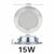 LED Downlight Silver Ultra Thin Aluminum  5W 9W 12W 15W 18W Down Light 220V 230V 240V Round Recessed Spot Lighting