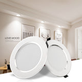 Led Downlight 3W 5W 7W 9W 12W 15W LED Ceiling Round Recessed Lamp 6Pcs 220V 230V LED Spot Light For Bathroom Kitchen