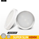 Cabinet spotlight household ultra-thin 8mm showcase surface mounted LED panel light DC12V kitchen furniture mini small downlight