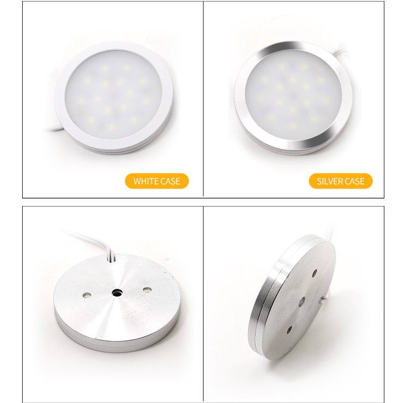 Cabinet spotlight household ultra-thin 8mm showcase surface mounted LED panel light DC12V kitchen furniture mini small downlight
