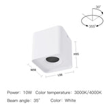 10W 20W Arc COB Led Downlight Surface Mounted Adjustable Square Ceiling Spot Lights Lamps For Indoor Home