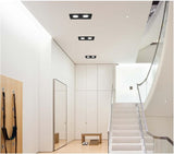 Square Dimmable Recessed COB LED Downlights  7W 9W 12W  LED Ceiling Spot Lights AC85-265V LED Ceiling Lamps Indoor Lighting