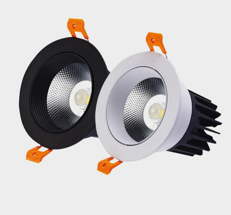 Recessed Dimmable Round Anti Glare COB LED Downlights 7W 9W 12W  LED Ceiling Spot Lights Background Lamps Indoor Lighting