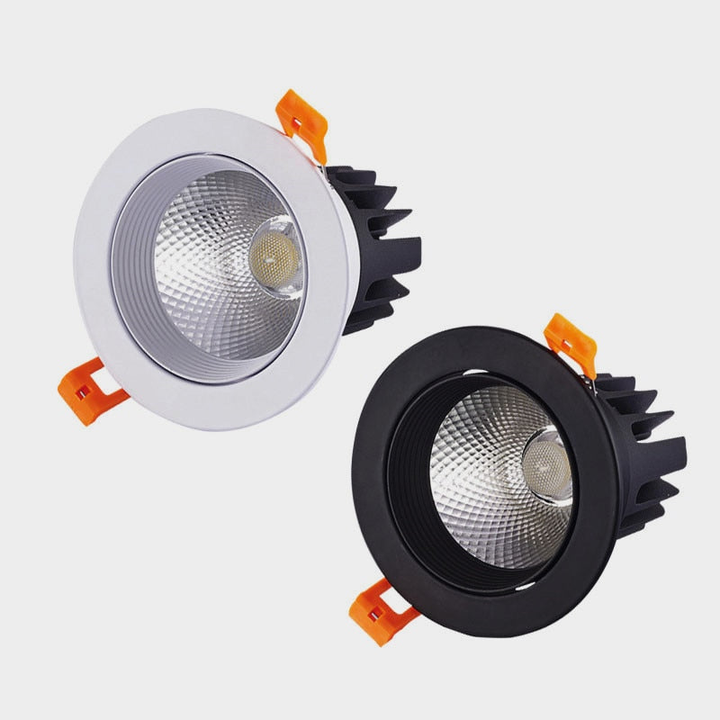 Recessed Dimmable Round Anti Glare COB LED Downlights 7W 9W 12W  LED Ceiling Spot Lights Background Lamps Indoor Lighting