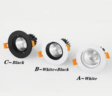 Recessed Dimmable Round Anti Glare COB LED Downlights 7W 9W 12W  LED Ceiling Spot Lights Background Lamps Indoor Lighting