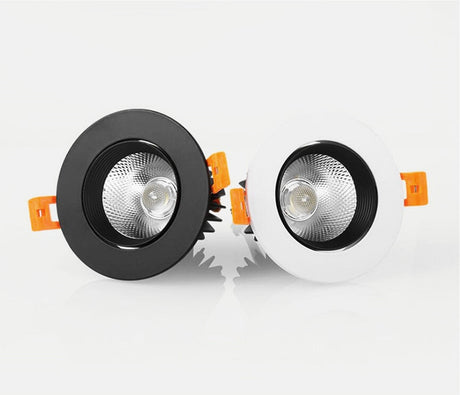 Recessed Dimmable Round Anti Glare COB LED Downlights 7W 9W 12W  LED Ceiling Spot Lights Background Lamps Indoor Lighting