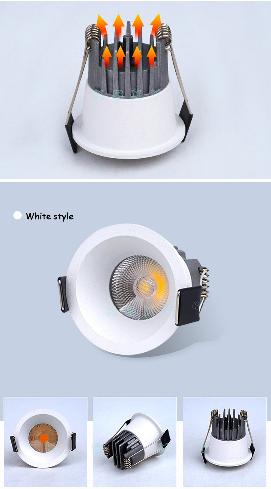 LED Mini ceiling 110V 220V COB spot light lamp dimmable 3W mini LED downlight white, black, led Ceiling Recessed Lamp