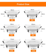LED Downlight 10Pcs 3W 5W 7W 9W 12W 15W Recessed Round LED Ceiling Light Lamp 220V 240V Indoor Lighting Warm White Cold White