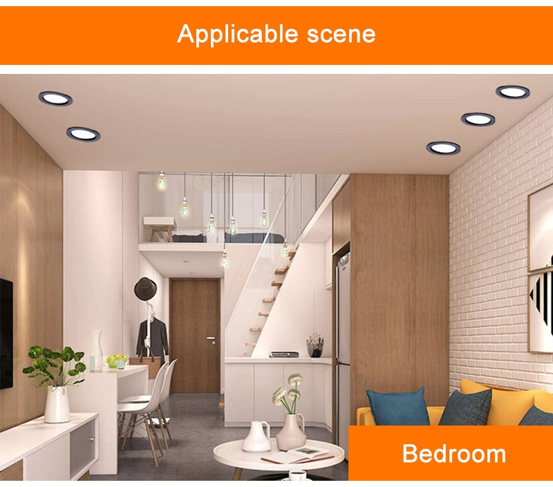 LED Downlight 10Pcs 3W 5W 7W 9W 12W 15W Recessed Round LED Ceiling Light Lamp 220V 240V Indoor Lighting Warm White Cold White