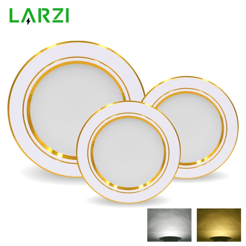 LED Downlight 5W 9W 12W 15W 18W Round Gold Recessed Lamp 220V 230V 240V Led Bulb Bedroom Kitchen Indoor LED Spot Lighting