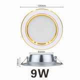 LED Downlight 5W 9W 12W 15W 18W Round Gold Recessed Lamp 220V 230V 240V Led Bulb Bedroom Kitchen Indoor LED Spot Lighting