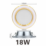 LED Downlight 5W 9W 12W 15W 18W Round Gold Recessed Lamp 220V 230V 240V Led Bulb Bedroom Kitchen Indoor LED Spot Lighting