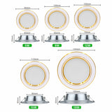 LED Downlight 5W 9W 12W 15W 18W Round Gold Recessed Lamp 220V 230V 240V Led Bulb Bedroom Kitchen Indoor LED Spot Lighting