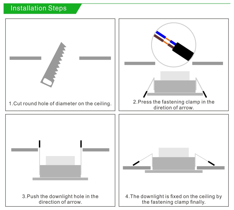 LED Downlight 5W 9W 12W 15W 18W Round Gold Recessed Lamp 220V 230V 240V Led Bulb Bedroom Kitchen Indoor LED Spot Lighting