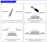 Led Downlight 6pcs/lot 220v Ceiling Light 5W 9W 12W Recessed Down light Round Led Panel Light 15W 18W Spotlight Indoor Lighting