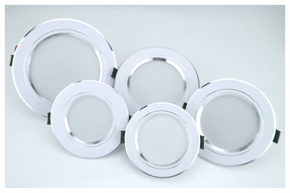 Led Downlight 6pcs/lot 220v Ceiling Light 5W 9W 12W Recessed Down light Round Led Panel Light 15W 18W Spotlight Indoor Lighting