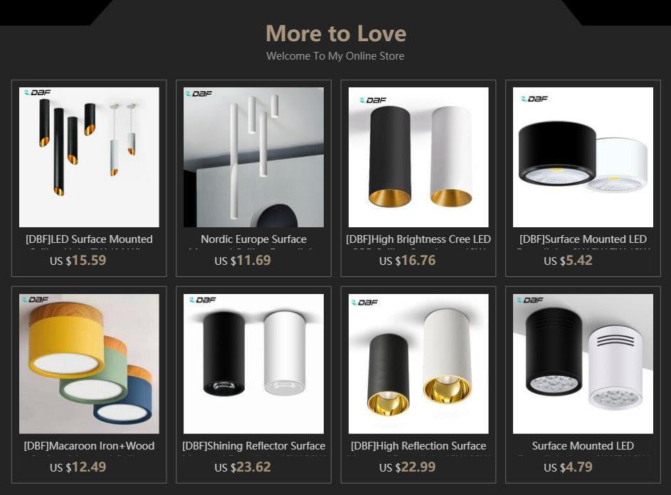 LED Downlights 3W 5W 7W 10W 15W Ceiling Lamps Spot Light AC85-265V Surface Mounted Down Light White/Warm white