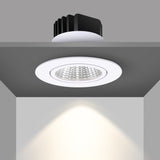 DBF Black/White Body Recessed LED Dimmable Downlight COB 6W 9W 12W 15W LED Spot Light LED Decoration Ceiling Lamp AC 110V/220V