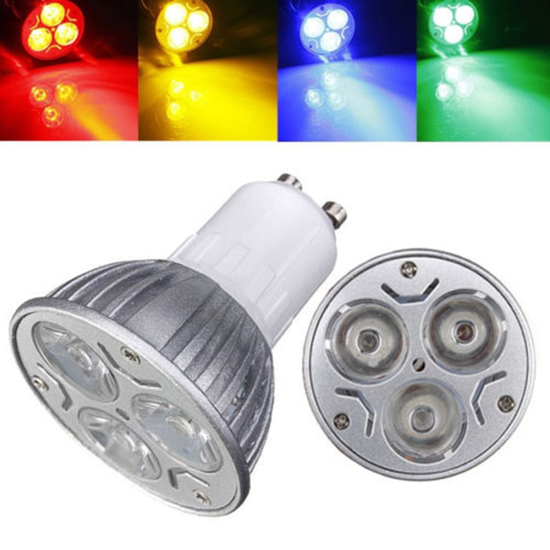 LED Energy-saving GU10 3W spotlight downlight household light bulb 85-265V white/warm white/red/yellow/blue/green home lighting