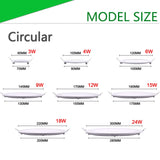 LED Ultra thin Downlight lamp 24W 18W 12W 9W 6W 3W AC110V 220V led ceiling recessed grid downlight slim round square panel light