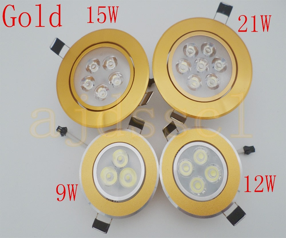 LED Downlight Recessed LED Dimmable Downlight COB 9W 12W 15W 21W LED Spot light decoration Ceiling Lamp AC/DC12V