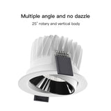 MR.XRZ 7W 10W Recessed Round COB Led Downlights Adjustable Anti Dazzle Ceiling Spot Lights Lamp For Indoor Bedroom