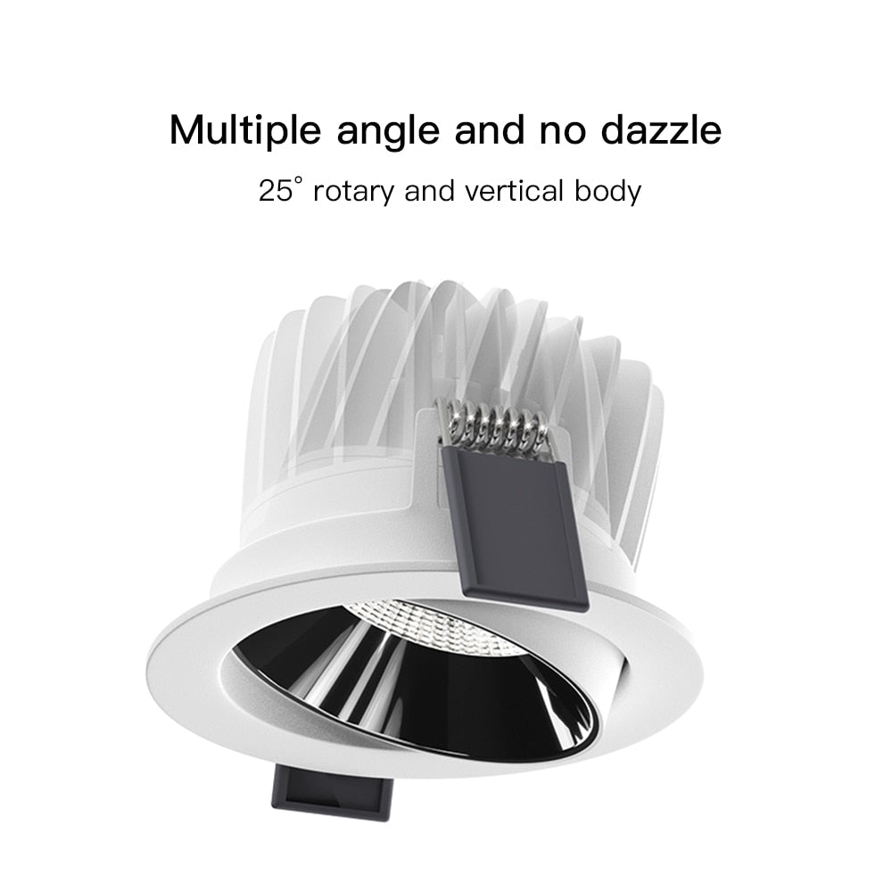 MR.XRZ 7W 10W Recessed Round COB Led Downlights Adjustable Anti Dazzle Ceiling Spot Lights Lamp For Indoor Bedroom