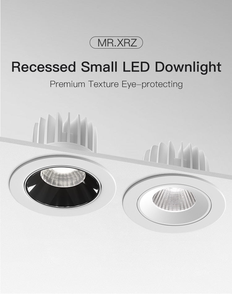MR.XRZ 7W 10W Recessed Round COB Led Downlights Adjustable Anti Dazzle Ceiling Spot Lights Lamp For Indoor Bedroom