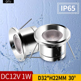Bathroom ceiling spotlight IP65 outdoor waterproof embedded cabinet round LED light focus DC12V mini small downlight spotlight