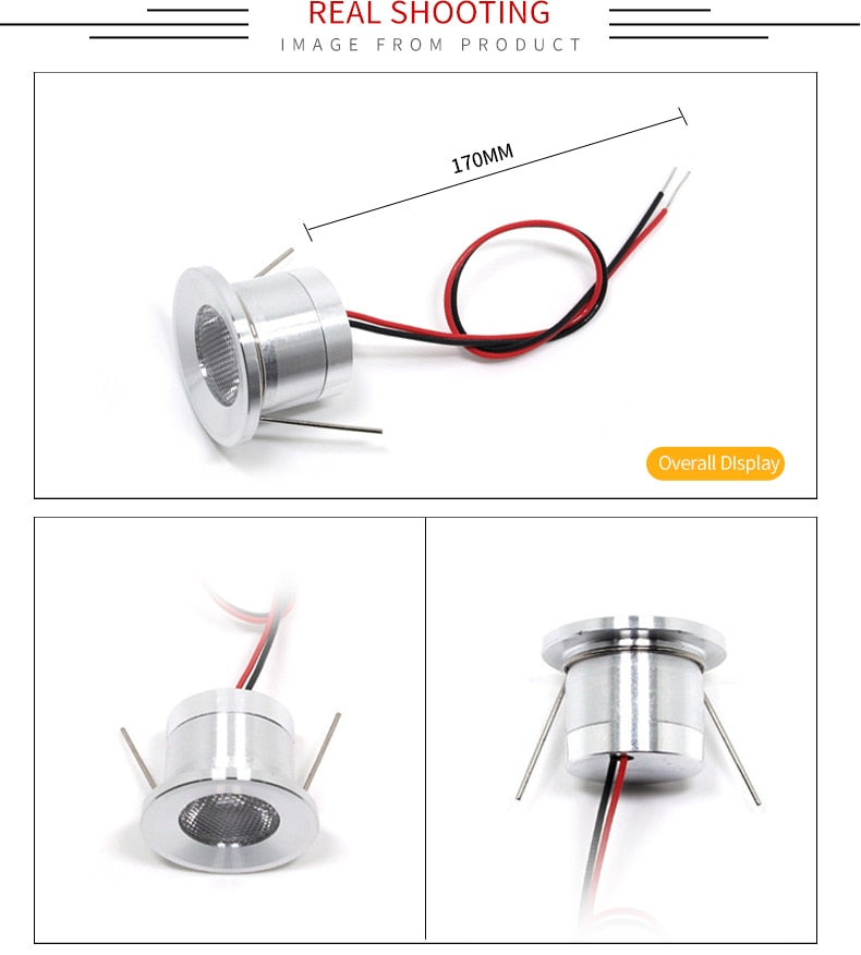 Bathroom ceiling spotlight IP65 outdoor waterproof embedded cabinet round LED light focus DC12V mini small downlight spotlight