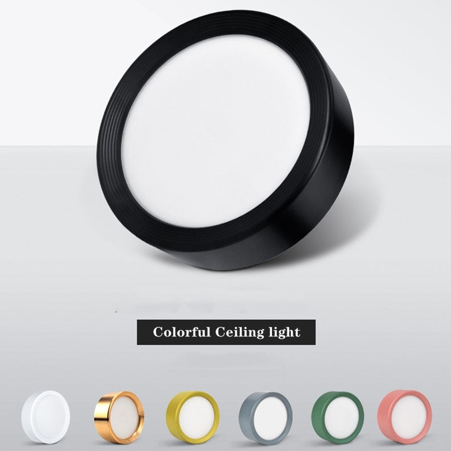 Surface Mounted Ceiling Downlight 220V colorful downlight led lights 3W 5W 7W 9W led spot lights Ceiling Fixtures Lighting