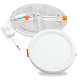 Ultra Thin AC85-265V Round LED Panel Light 6W 8W 15W 20W Aluminum Ceiling Recessed Downlight open hole adjustable White