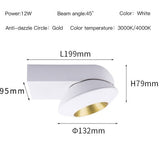 12W Adjustable COB Led Downlights Surface Mounted Flexible Ceiling Spots Lights Nordic Lamps For Home Indoor Study Room