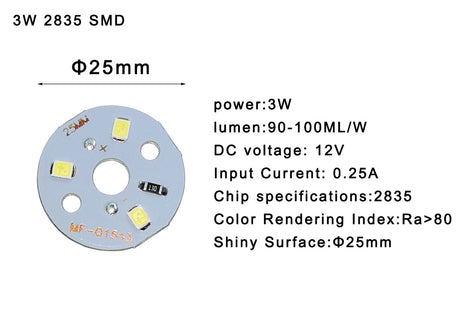 5PCS a Lot DC12V lamp Bead LED Bulb Lamp 3W 6W 9W 12W 15W 18W Brightness Light Board For led bulb led downlight