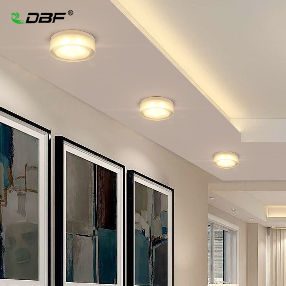 DBF LED Downlight 1W 5W 10W 12W Recessed Round/Square LED Ceiling Spot Lamp AC 220V 230V 110V Indoor Lighting 3000K 4000K 6000K