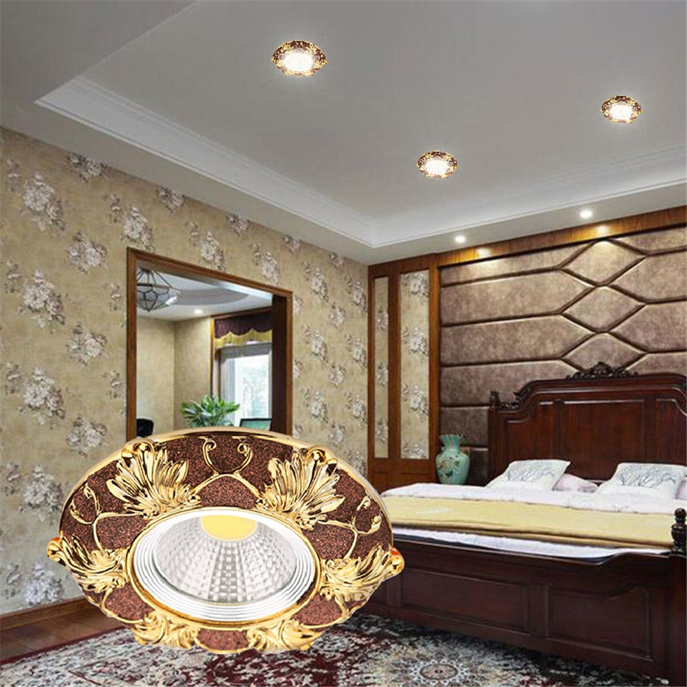 DBF Stretchable Recessed Ceiling Downlight 7W 10W 12W Black/White 360 Degree Rotatable 3000K/4000K/6000K Ceiling Spot Light