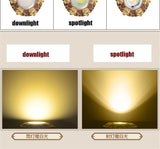 DBF Stretchable Recessed Ceiling Downlight 7W 10W 12W Black/White 360 Degree Rotatable 3000K/4000K/6000K Ceiling Spot Light