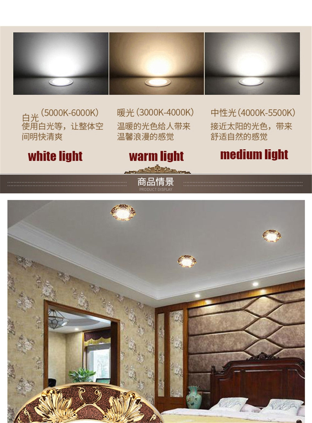 DBF Stretchable Recessed Ceiling Downlight 7W 10W 12W Black/White 360 Degree Rotatable 3000K/4000K/6000K Ceiling Spot Light
