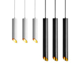 DBF Black/White Long Tube Wire Hanging COB Ceiling LED Spot Light Dimmable 7W 3000K/4000K/6000K Surface Mounted Downlight AC220