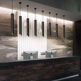 DBF Black/White Long Tube Wire Hanging COB Ceiling LED Spot Light Dimmable 7W 3000K/4000K/6000K Surface Mounted Downlight AC220