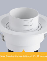 Retractable Led Downlight 15W 10W Recessed Round LED Ceiling Lamp AC 220V 110V For Bedroom Kitchen Indoor LED Spot Lighting