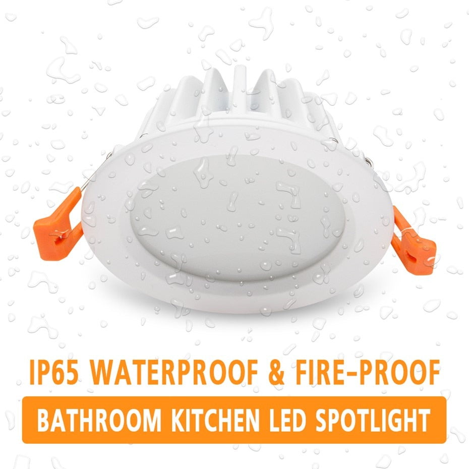 Waterproof LED Downlight 5W 12W 15W IP65 Waterproof Recessed lamp Spot Light AC220V 110V Outdoor Bathroom LED Spot Lighting