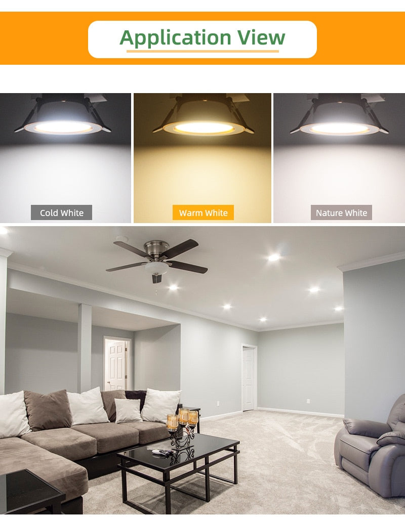 Kaguyahime LED Downlight 3000k 4500K 6000K Round Spot Light 5w 3w Indoor Recessed Lamp AC 220V Gold Silver Surface LED Spotlight