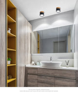 LED Downlight Dimmable 5W 9W 12W Led Surface Mounted Ceiling Downlight Nordic Iron+wood Spot light for indoor Foyer,Living Room