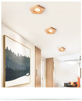 LED Cob 5W/7W Wooden Downlight Nordic Modern Indoor Lamp Aisle Living Room Bedroom Hotel Corridor Ceiling Lamp AC85-265V