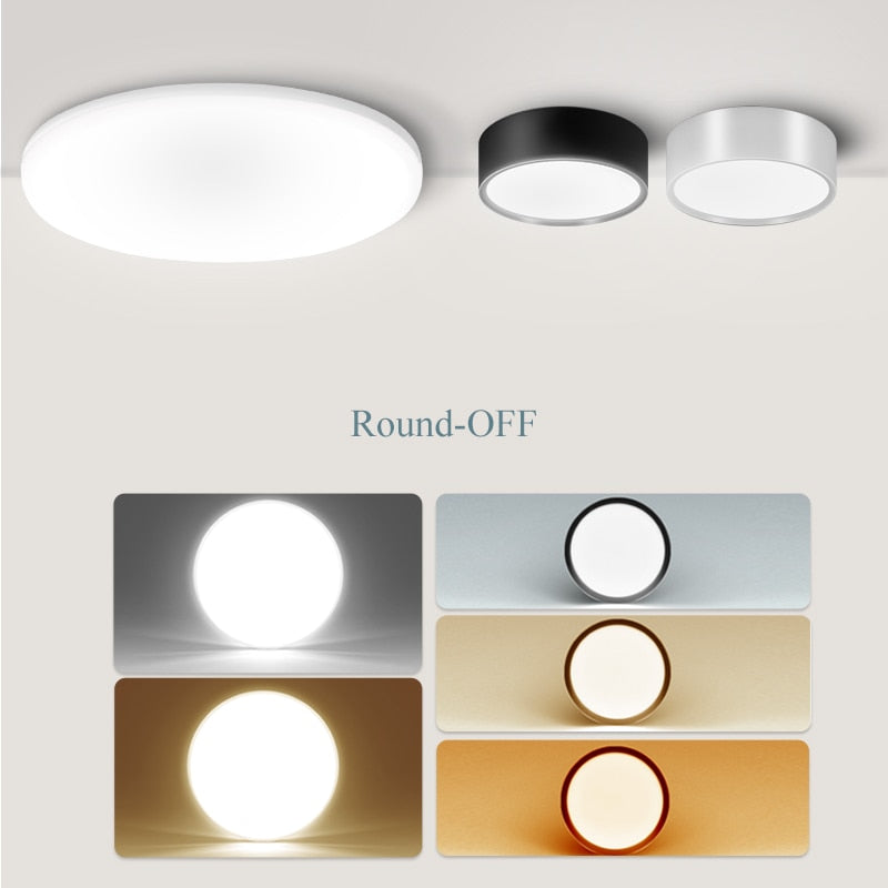 Round LED Panel Lights 15W 20W 30W 50W Downlight 220v LED Surface Ceiling Lamp For Kitchen Lighting