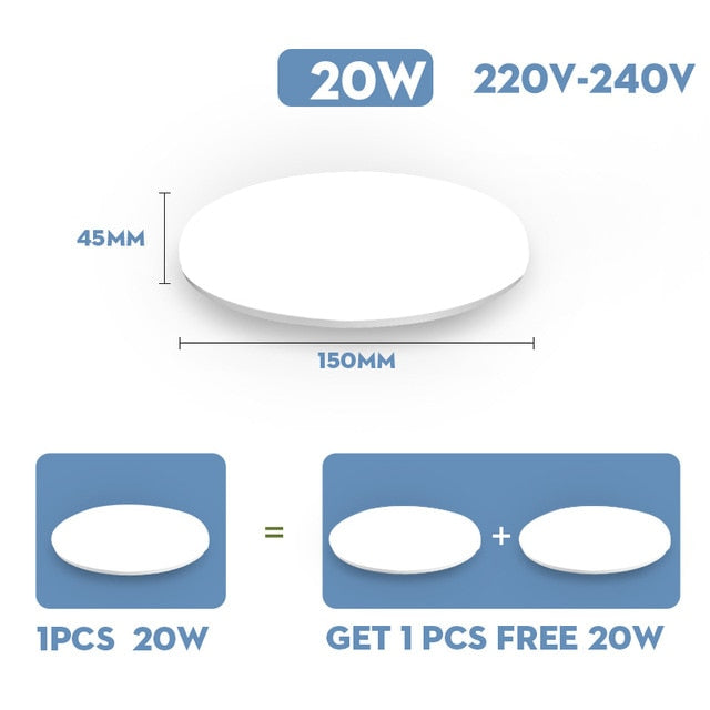 Round LED Panel Lights 15W 20W 30W 50W Downlight 220v LED Surface Ceiling Lamp For Kitchen Lighting
