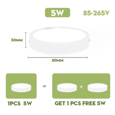 Round LED Panel Lights 15W 20W 30W 50W Downlight 220v LED Surface Ceiling Lamp For Kitchen Lighting